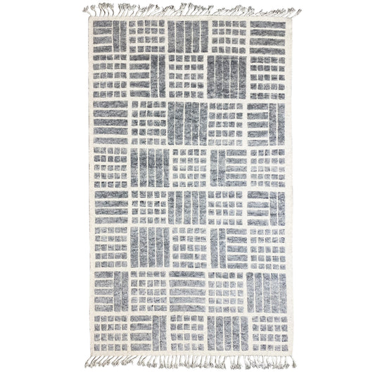  Grauer Berber-Wollteppich, 256x160 cm - Geometrisches Muster - Premium Berber Teppich from German Carpet Shop - Just €449! Shop now at German Carpet Shop