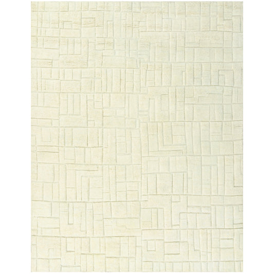 Teppich 300x250 cm in Creme mit geometrischem Ziegelmuster, rechteckig