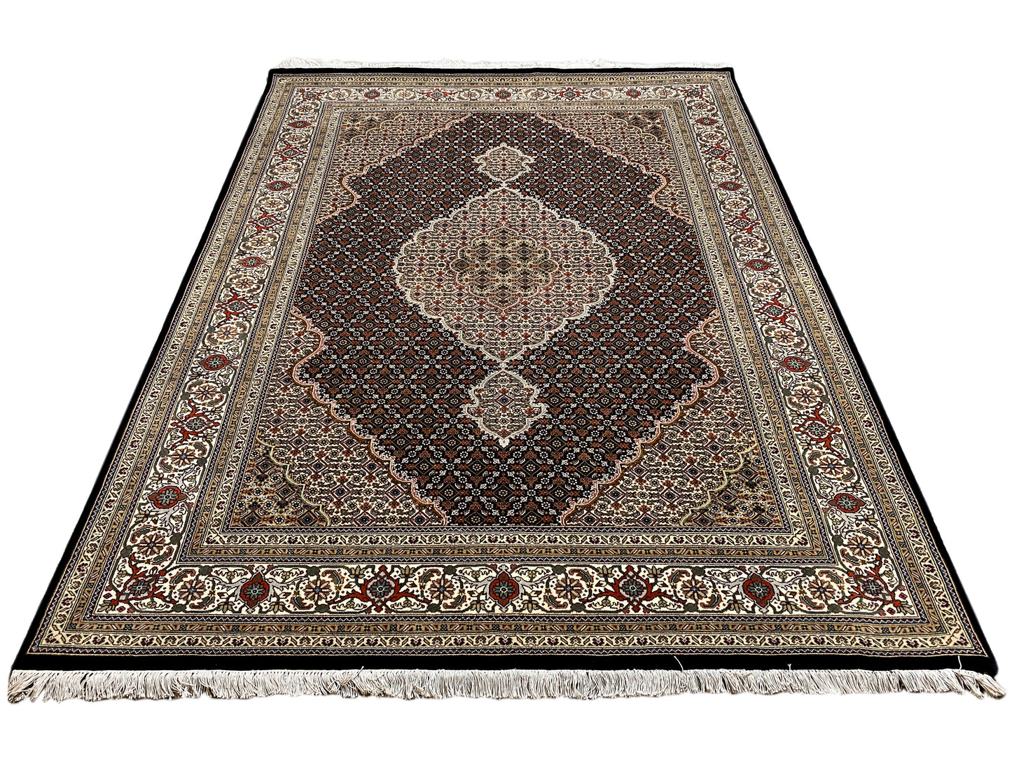 Indo Tabriz Carpet - (241x175 cm)