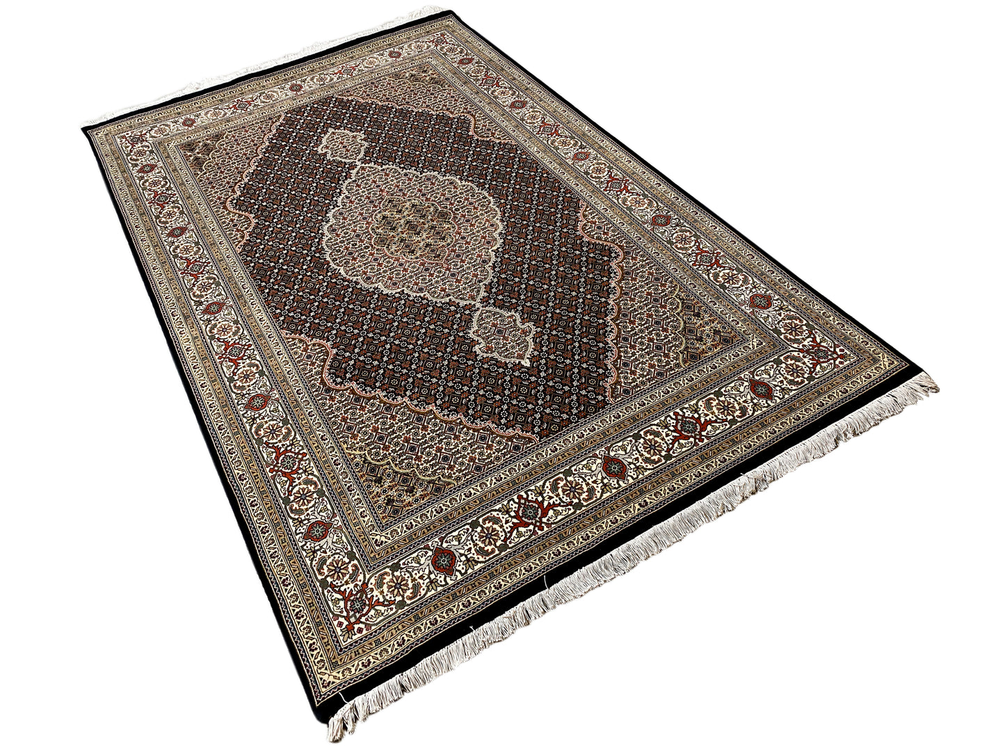 Indo Tabriz Carpet - (241x175 cm)