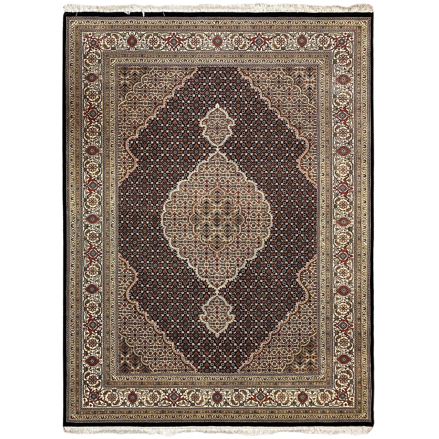 Indo Tabriz Carpet - (241x175 cm)