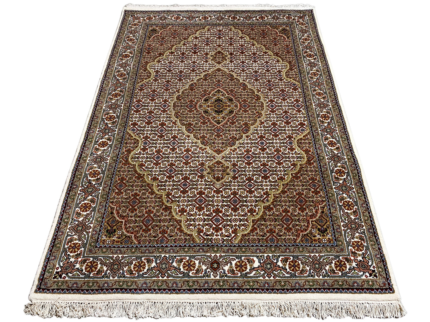 Indo Tabriz Carpet - (184x123 cm)