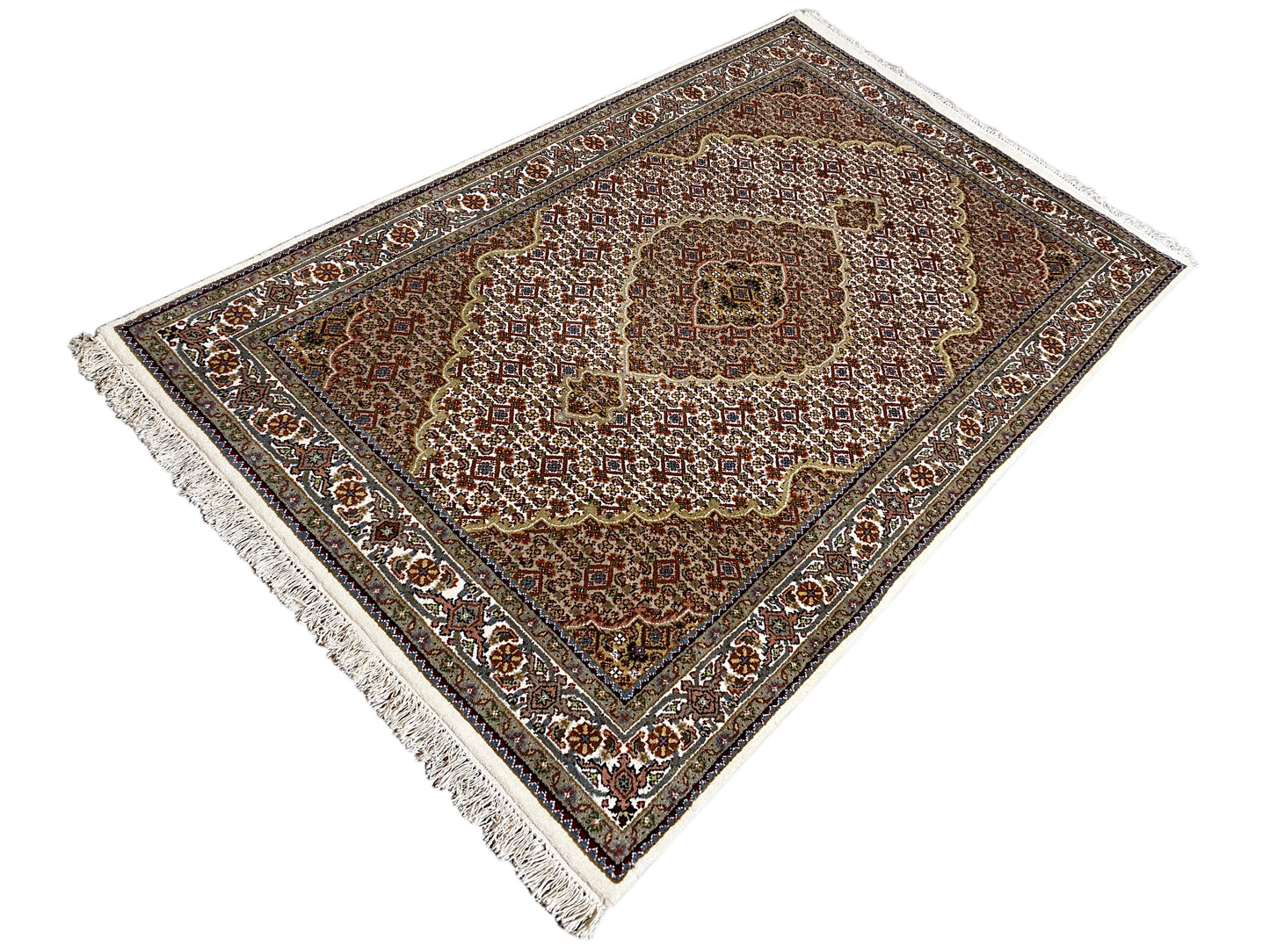 Indo Tabriz Carpet - (184x123 cm)