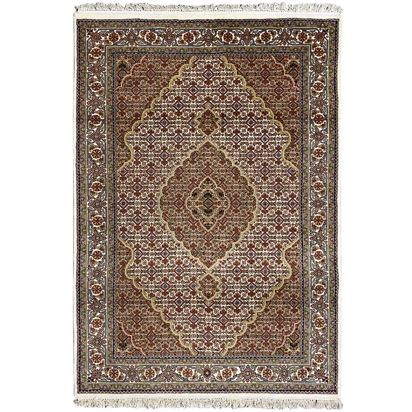 Indo Tabriz Carpet - (184x123 cm)