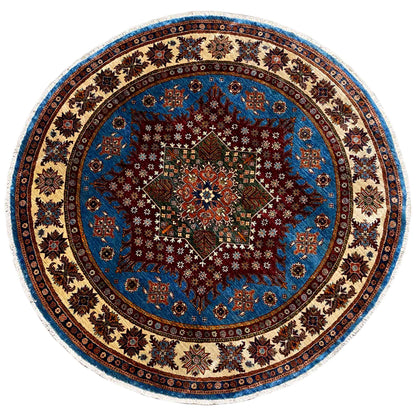 Runder Kazak Teppich, 197x196 cm - German Carpet Shop
