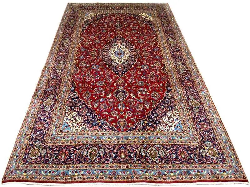 Keshan - Rot (361x250 cm) - German Carpet Shop