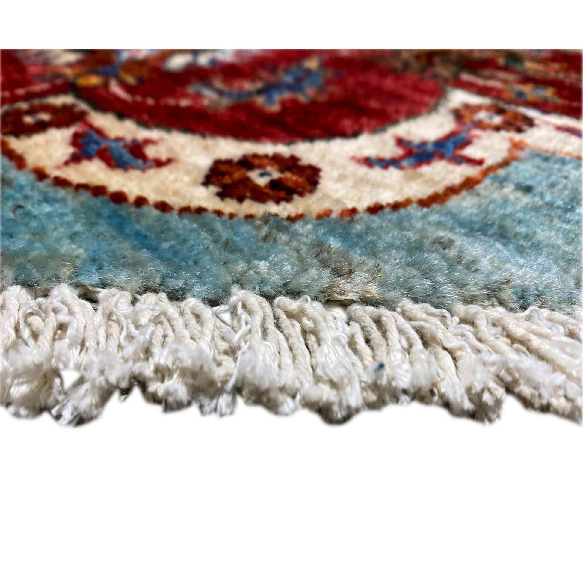 Khorjin-Teppich, Blau & Rot, 174x174 cm - German Carpet Shop