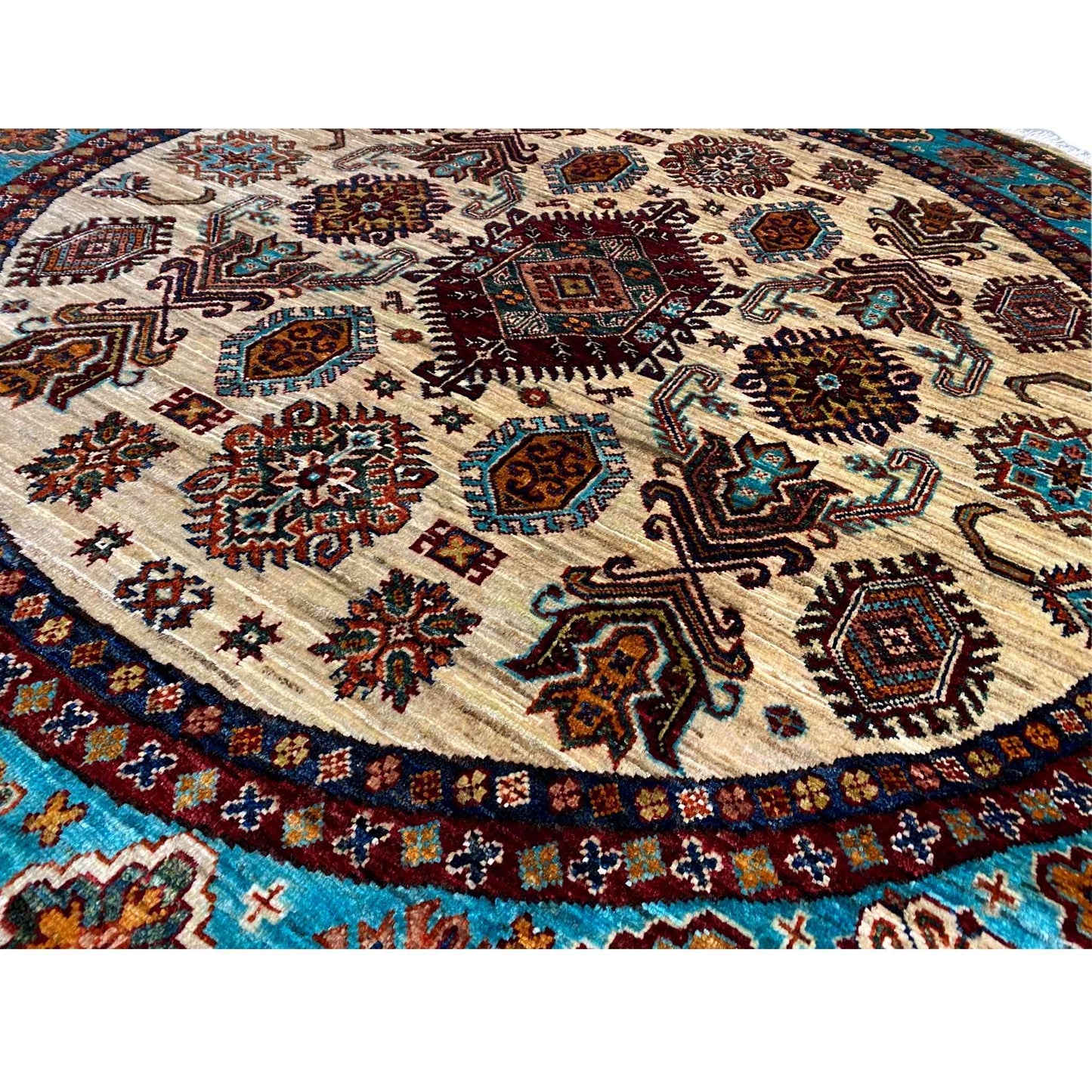 Runder Khorjin Teppich, 179x179 cm - German Carpet Shop