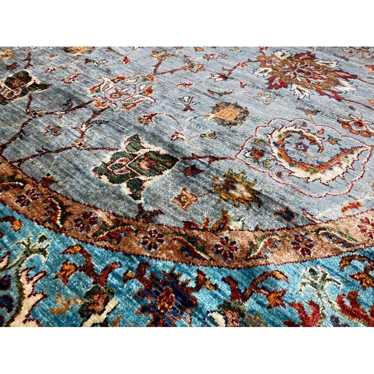 Runder Khorjin-Wollteppich, 207x205 cm - German Carpet Shop