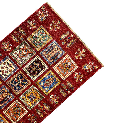 Afghanischer Khorjin Wollteppich, Tiefrot, 156x94 cm - German Carpet Shop