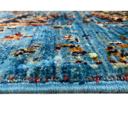 Afghan Khorjin Teppich, Blau, 199x157 cm - German Carpet Shop