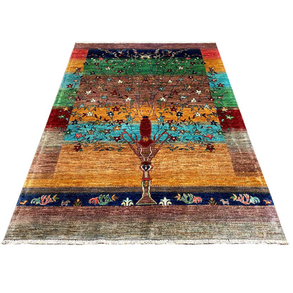 Afghan Khorjin Teppich, Mehrfarbig, 209x157 cm - German Carpet Shop