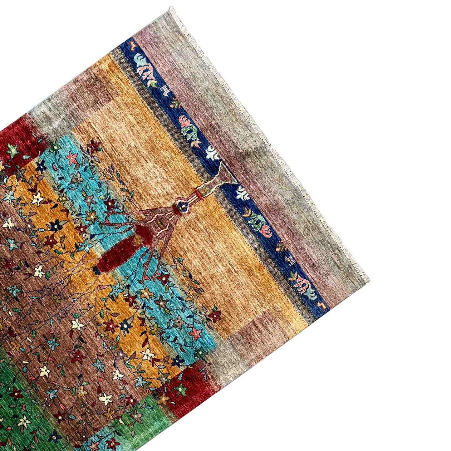 Afghan Khorjin Teppich, Mehrfarbig, 209x157 cm - German Carpet Shop