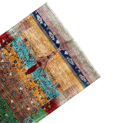 Afghan Khorjin Teppich, Mehrfarbig, 209x157 cm - German Carpet Shop