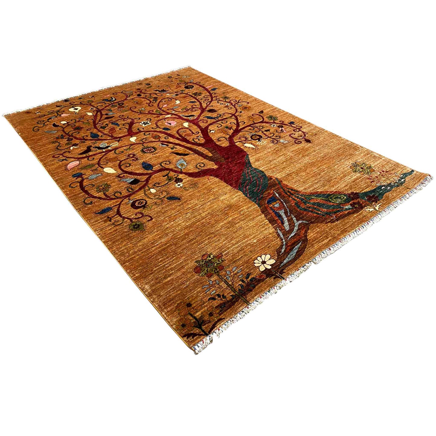 Afghan Khorjin Teppich – Braun, 299x210 cm - German Carpet Shop