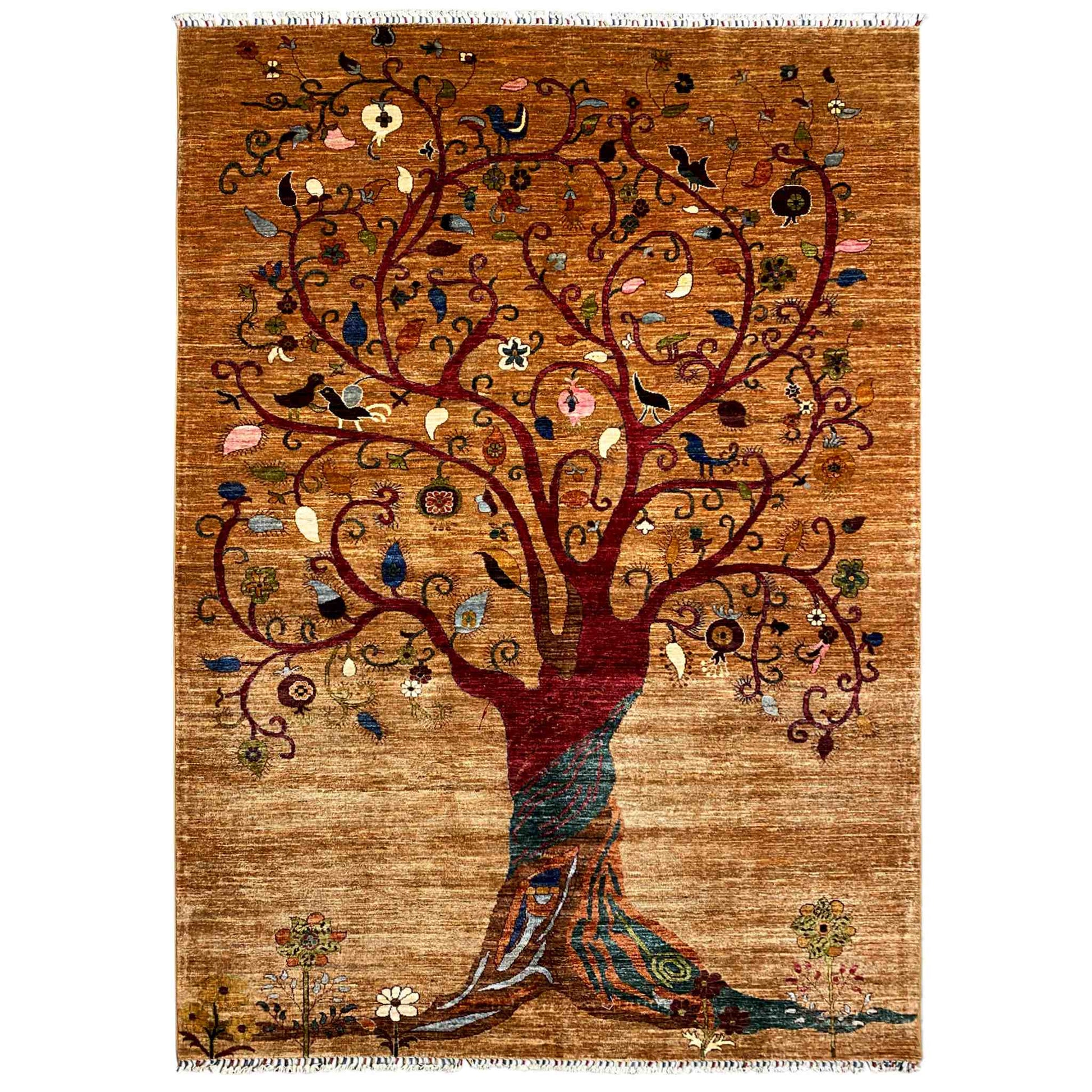 Afghan Khorjin Teppich – Braun, 299x210 cm - German Carpet Shop