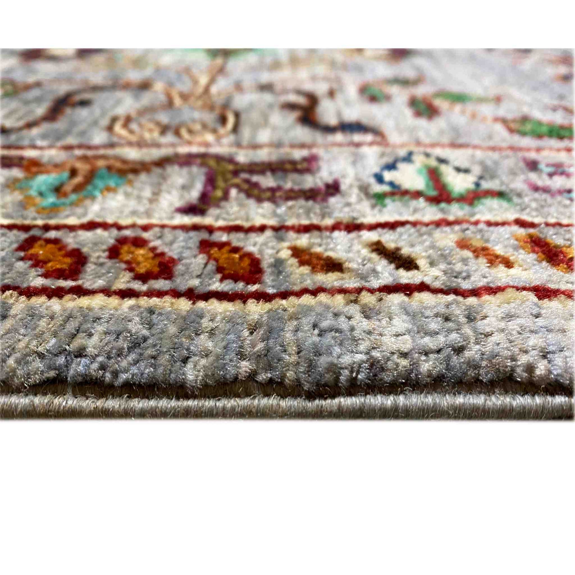 Afghan Khorjin Teppich – Grau, 348x254 cm - German Carpet Shop