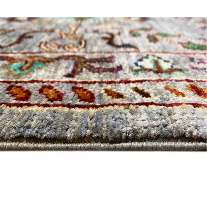  Afghan Khorjin Teppich – Grau, 348x254 cm - Premium Khorjin Teppiche from German Carpet Shop - Just €2759! Shop now at German Carpet Shop