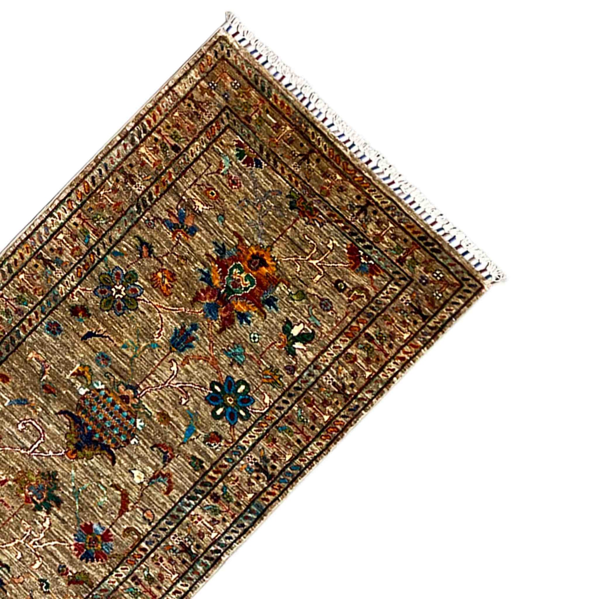 Afghan Khorjin Läufer Teppich – Braun, 295x85 cm - German Carpet Shop