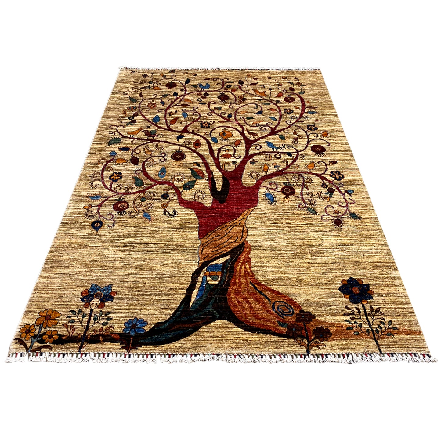 Handgeknüpfter Lebensbaum Teppich 250x177 cm - German Carpet Shop