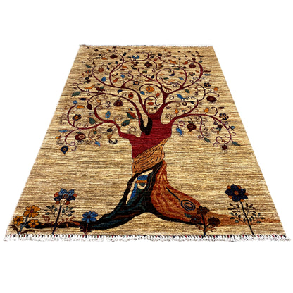 Handgeknüpfter Lebensbaum Teppich 250x177 cm - German Carpet Shop