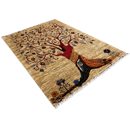 Handgeknüpfter Lebensbaum Teppich 250x177 cm - German Carpet Shop