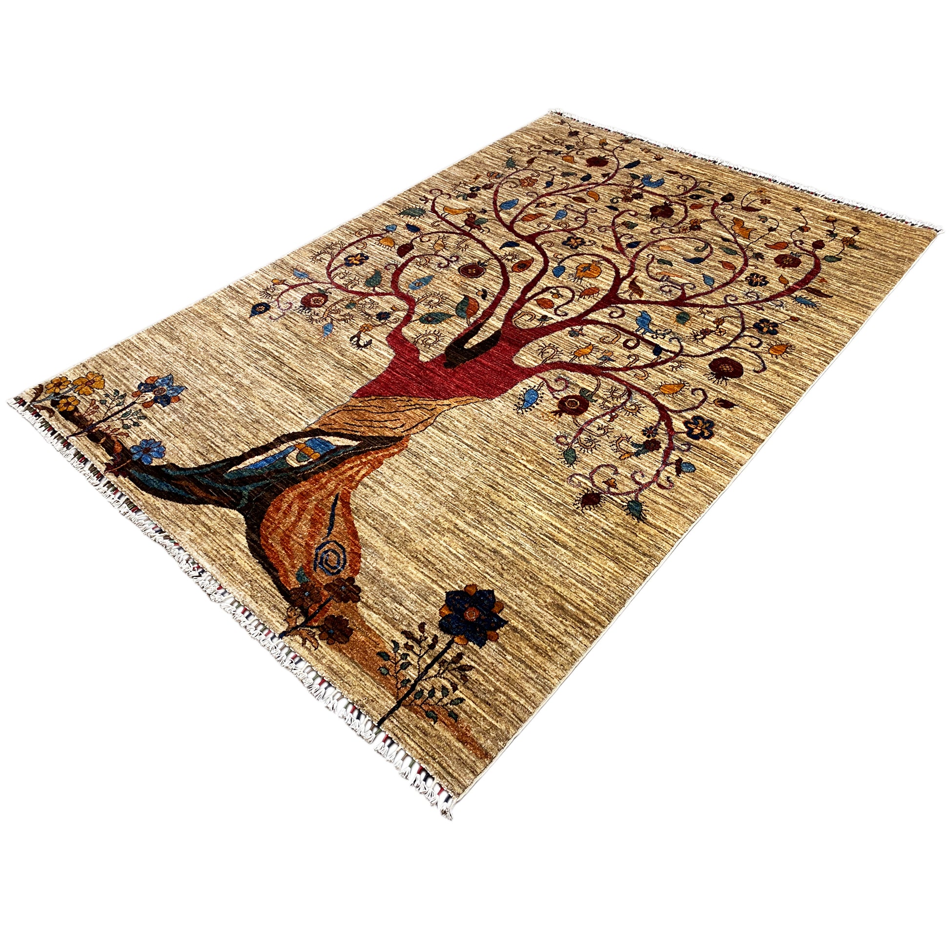 Handgeknüpfter Lebensbaum Teppich 250x177 cm - German Carpet Shop