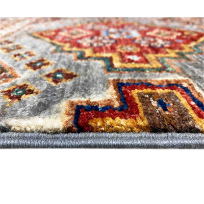 Khorjin-Teppich - Geometrisches Stammesdesign, 217x162 cm - German Carpet Shop
