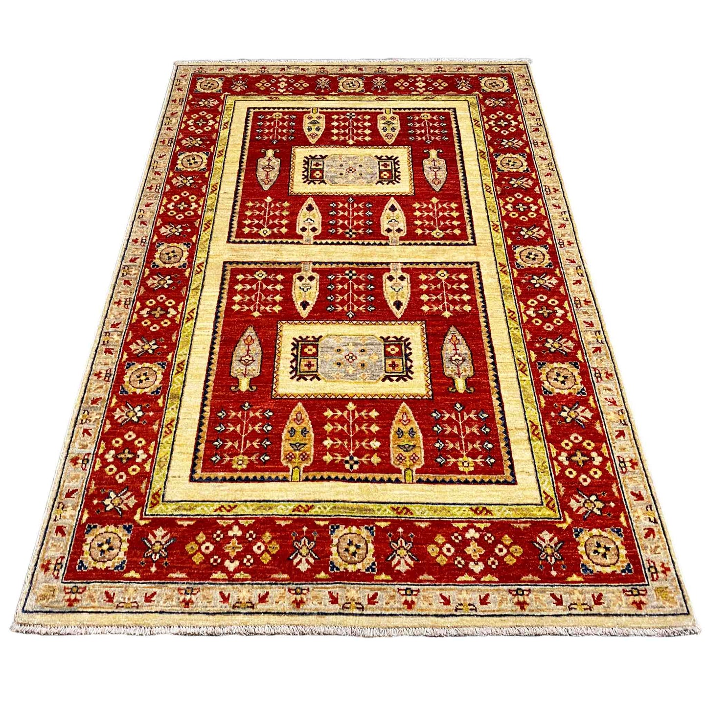 Khorjin-Teppich - Rustikaler Charme & Stammes-Eleganz, 182x119 cm - German Carpet Shop