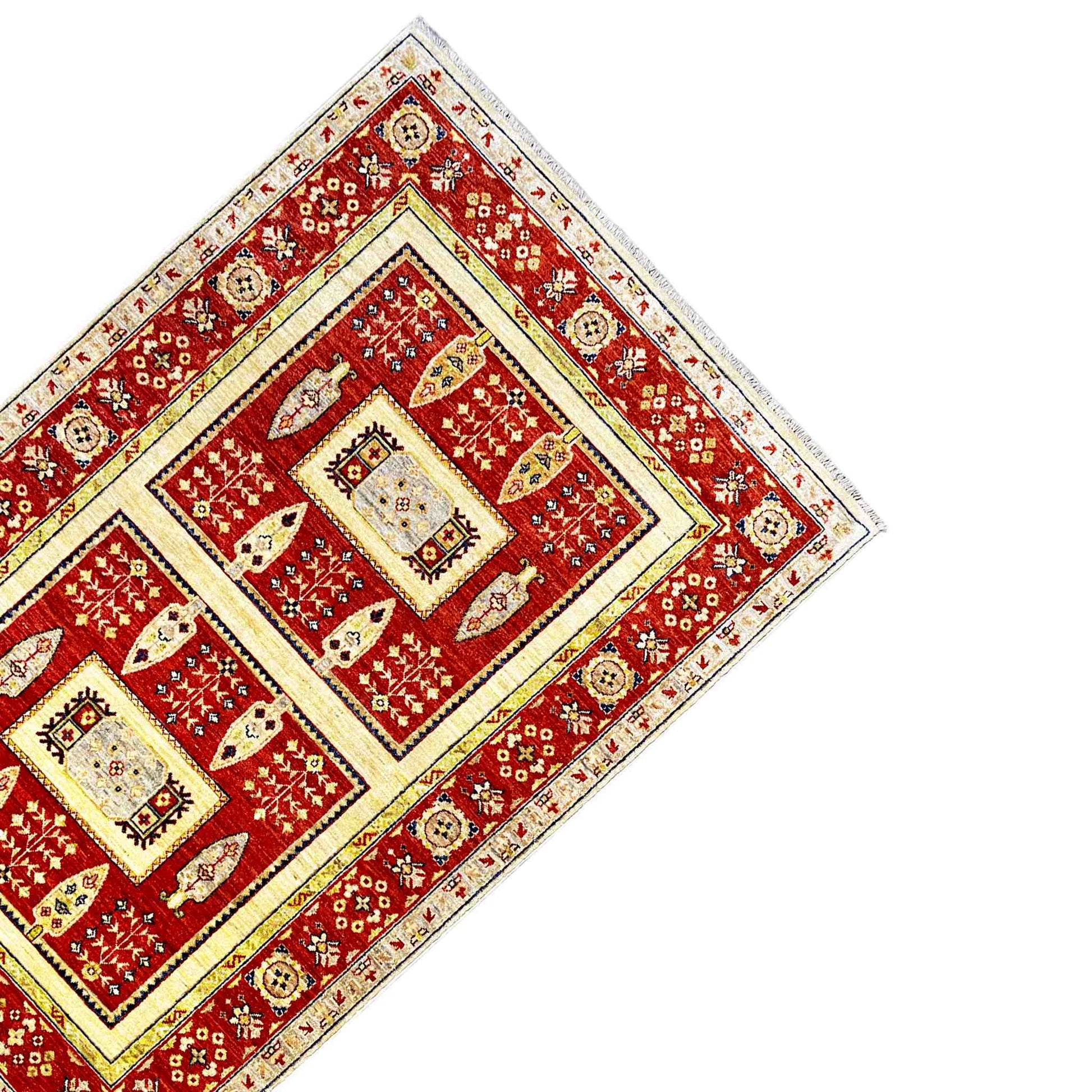 Khorjin-Teppich - Rustikaler Charme & Stammes-Eleganz, 182x119 cm - German Carpet Shop