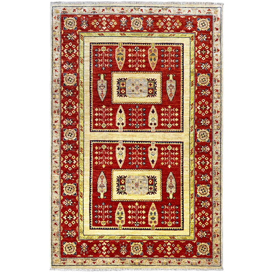 Khorjin-Teppich - Rustikaler Charme & Stammes-Eleganz, 182x119 cm - German Carpet Shop