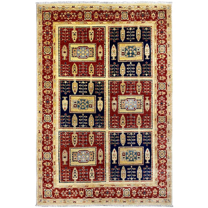 Khorjin-Teppich - Kräftiges geometrisches Design & rustikaler Charme, 243x168 cm - German Carpet Shop