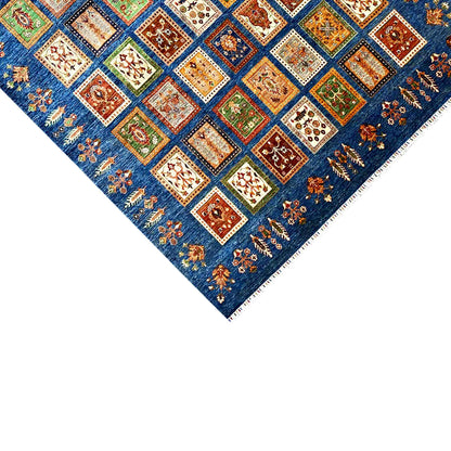 Khorjin Teppich - Paneeldesign, Tiefblaue Eleganz, 290x254 cm - German Carpet Shop