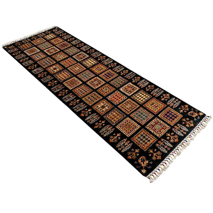 Khorjin Läufer Teppich – Handgewebter Tribal-Wollteppich, 246x85 cm - German Carpet Shop