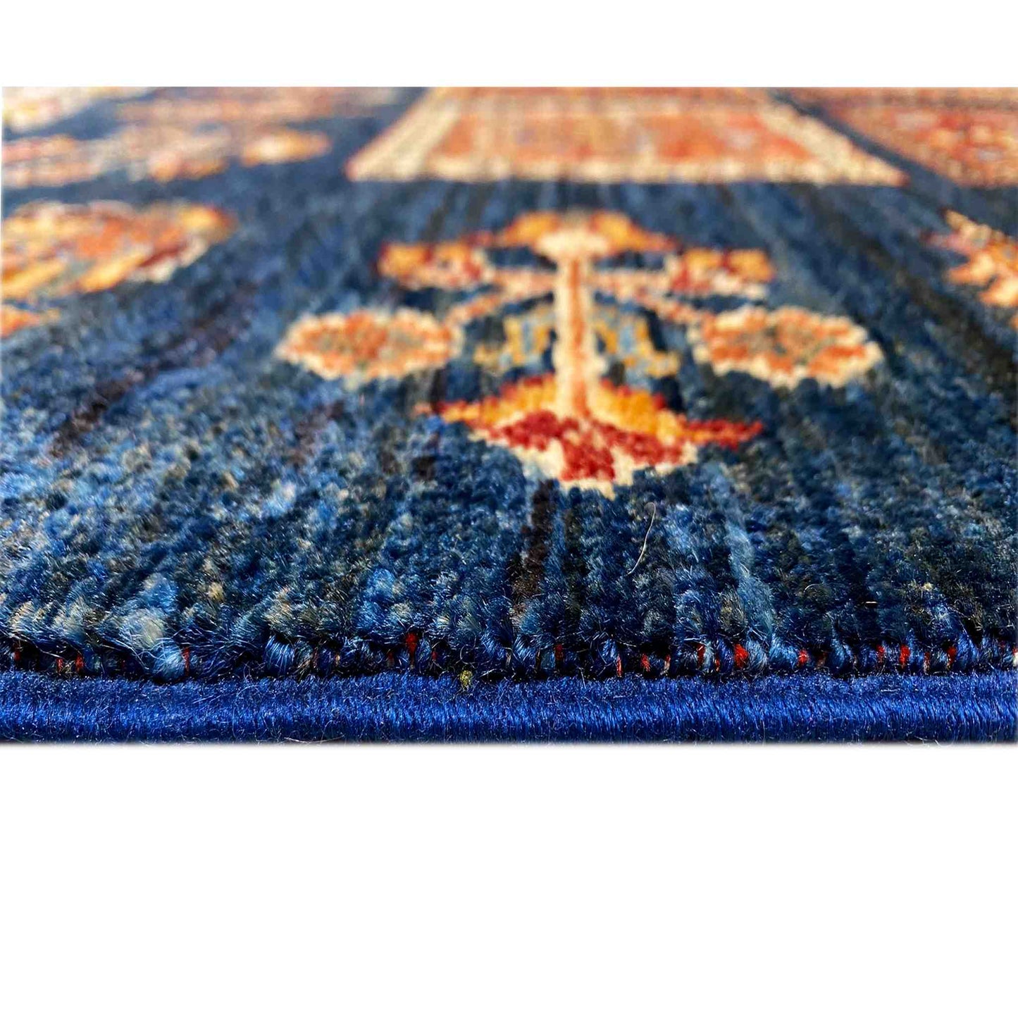 Afghan Khorjin Teppich - Handgesponnene Wolle, 125x91 cm - German Carpet Shop