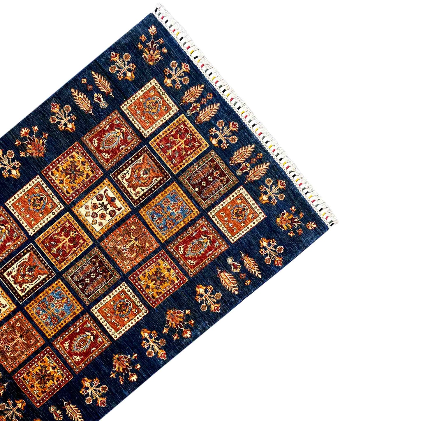 Afghan Khorjin Teppich - Handgesponnene Wolle, 125x91 cm - German Carpet Shop