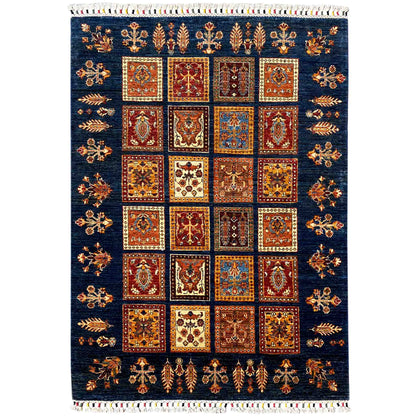 Afghan Khorjin Teppich - Handgesponnene Wolle, 125x91 cm - German Carpet Shop