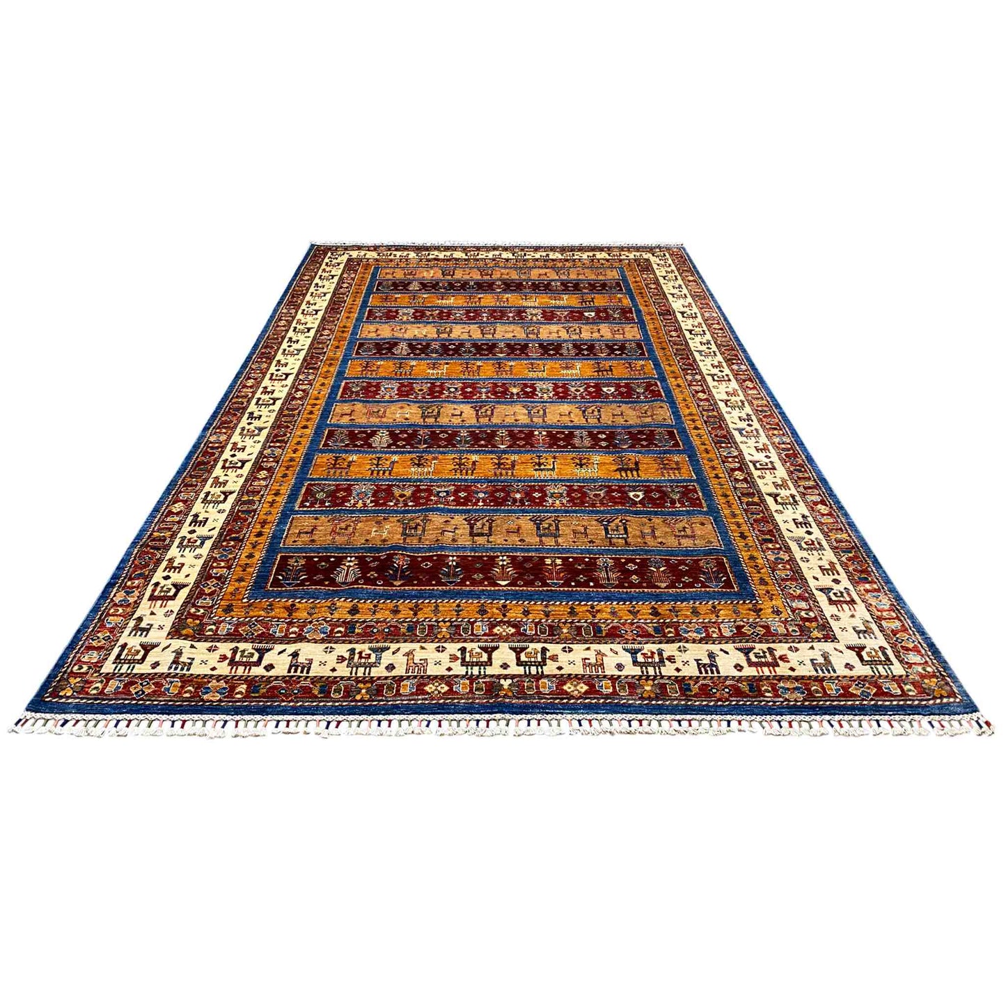  Khorjin-Teppich - Stammes-Tier- und Geometrisches Design, 356x243 cm - Premium Khorjin Teppiche from German Carpet Shop - Just €2790! Shop now at German Carpet Shop