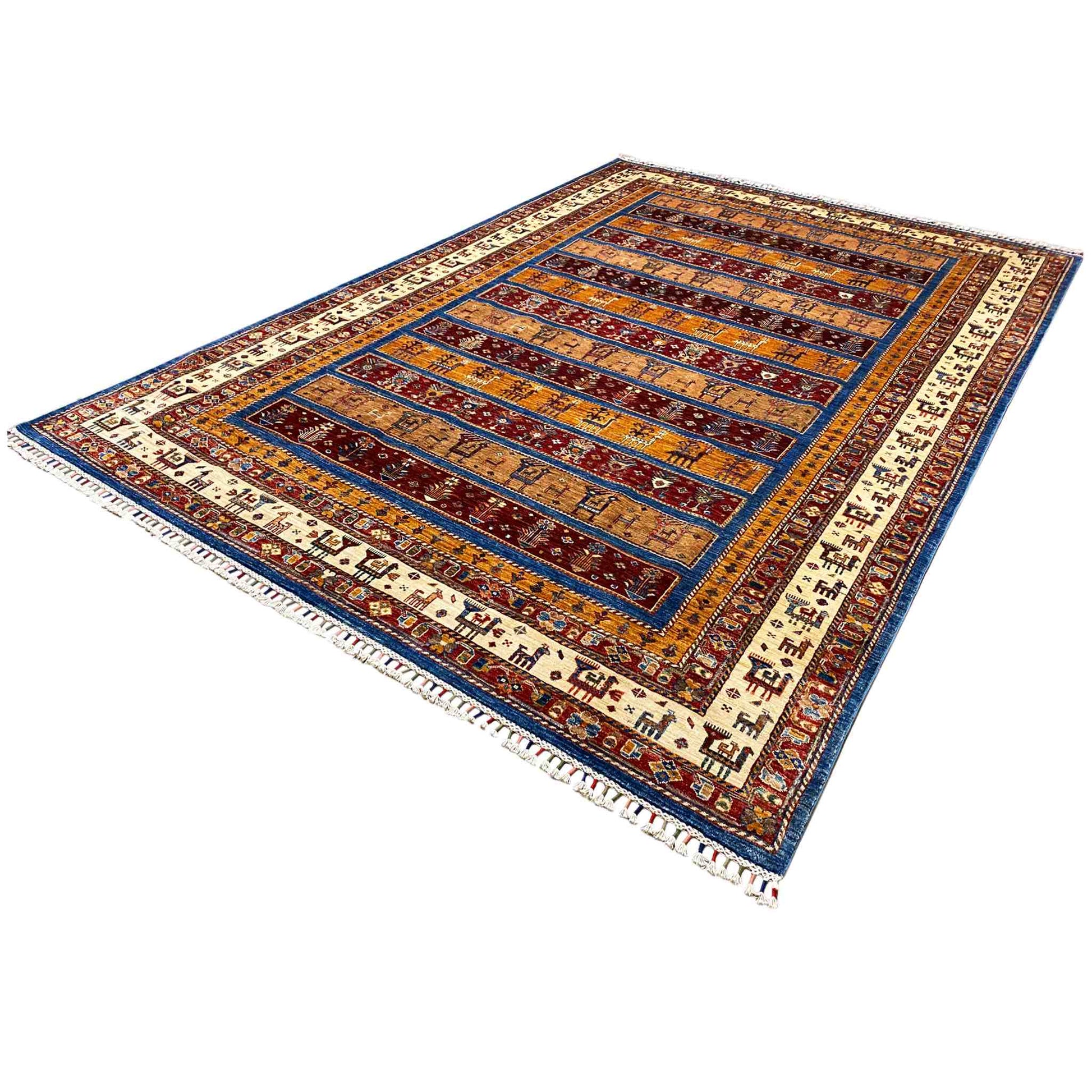  Khorjin-Teppich - Stammes-Tier- und Geometrisches Design, 356x243 cm - Premium Khorjin Teppiche from German Carpet Shop - Just €2790! Shop now at German Carpet Shop