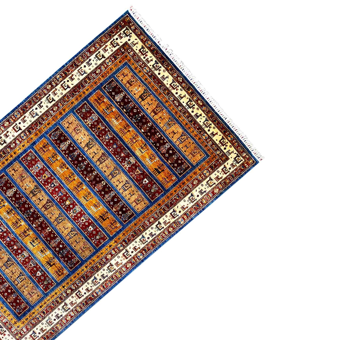 Khorjin-Teppich - Stammes-Tier- und Geometrisches Design, 356x243 cm - German Carpet Shop
