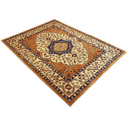 Khorjin-Teppich - Medaillon- und Blumendesign, 208x152 cm - German Carpet Shop