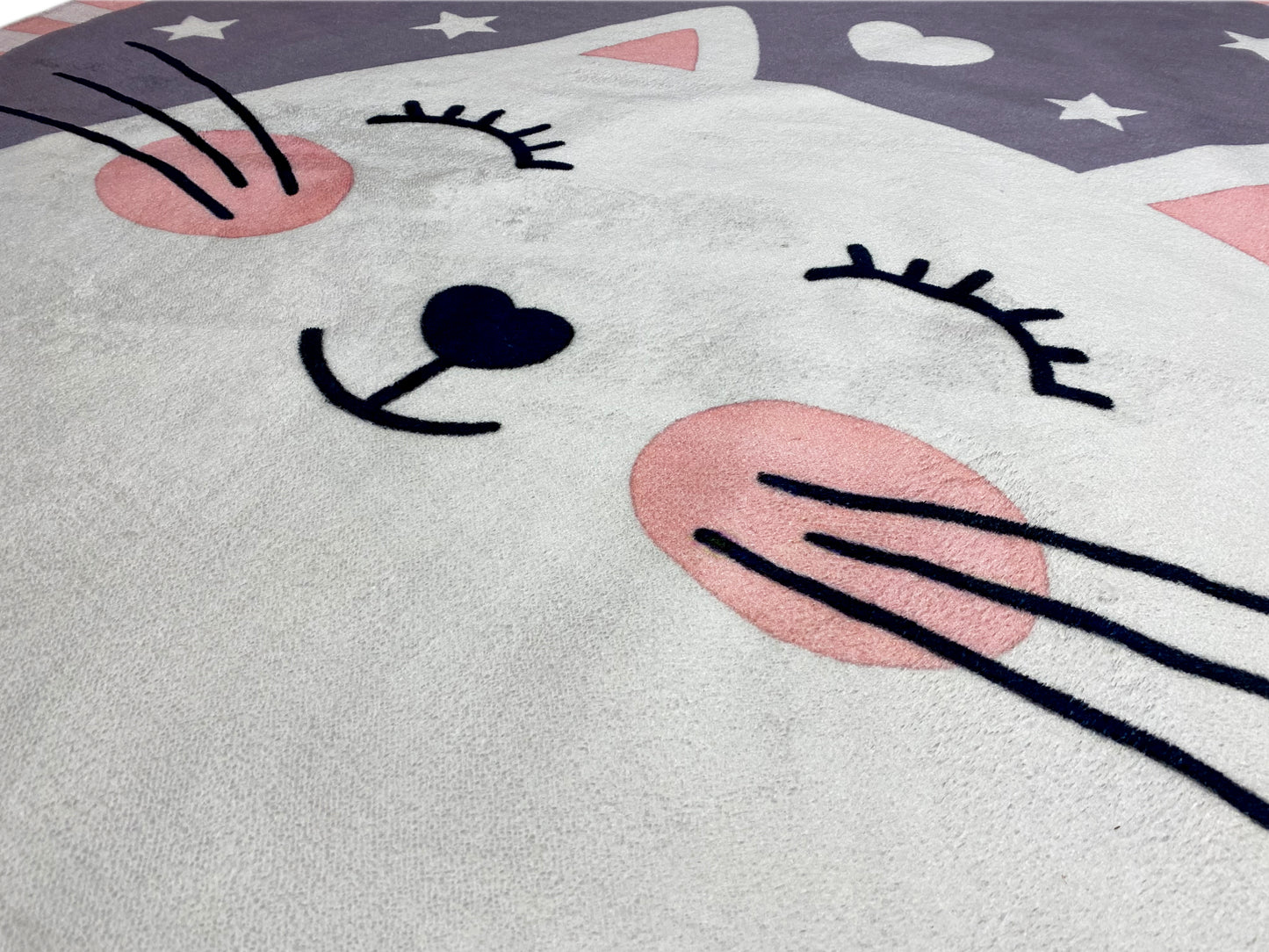 Round Children's Rug Cat, 160 cm