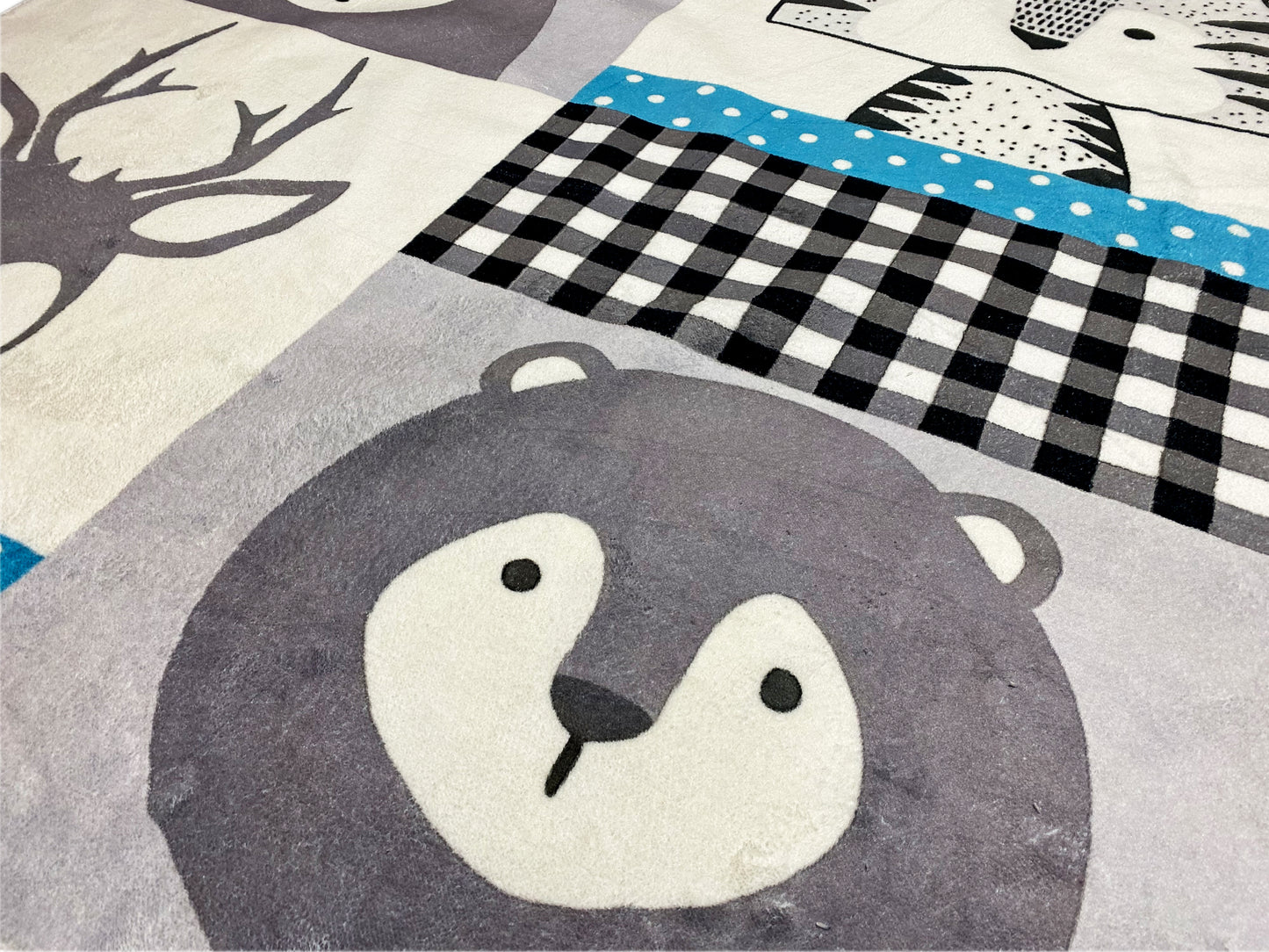 Round Children's Rug Animals, 120 cm