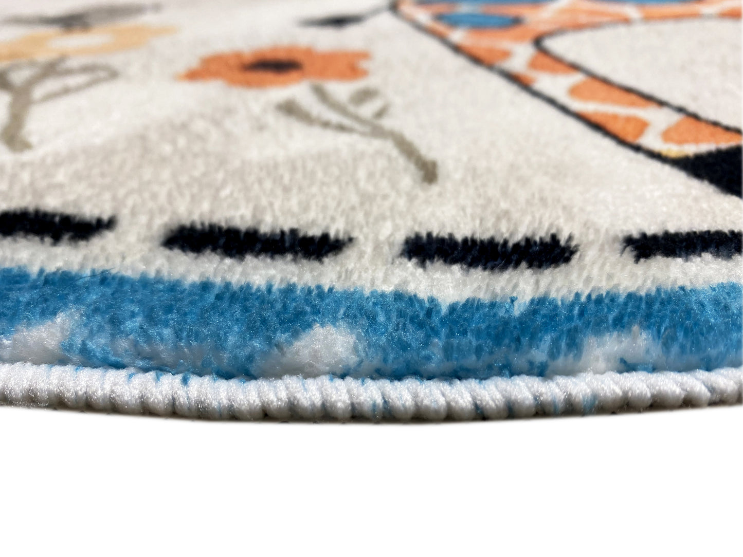 Round Children's Rug Animals, 100 cm