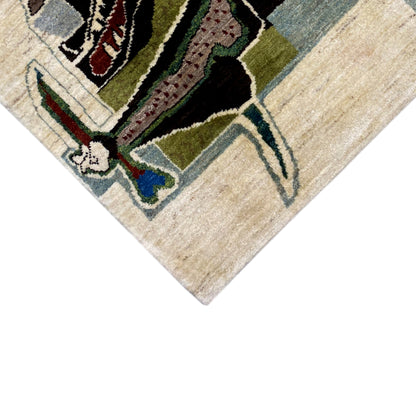 Löwen Gabbeh Teppich 117x80 cm - German Carpet Shop