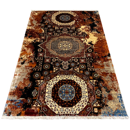 Mamluk Teppich, Erdtöne, 184x124 cm - German Carpet Shop