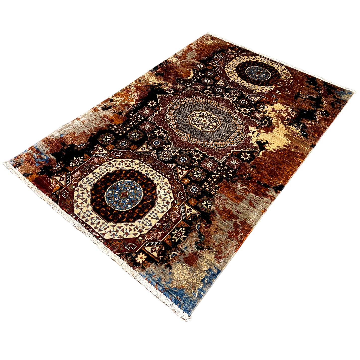 Mamluk Teppich, Erdtöne, 184x124 cm - German Carpet Shop