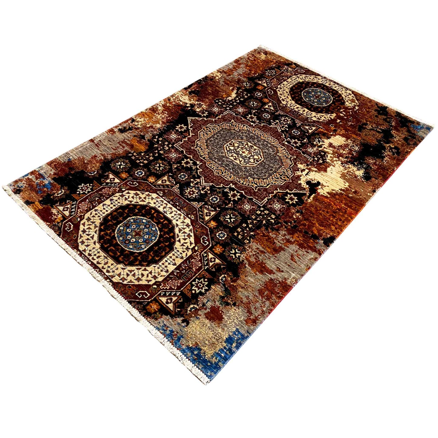 Handgeknüpfter Mamluk Teppich, 182x122 cm - German Carpet Shop