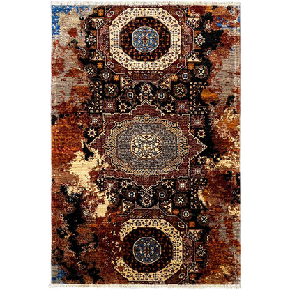 Handgeknüpfter Mamluk Teppich, 182x122 cm - German Carpet Shop
