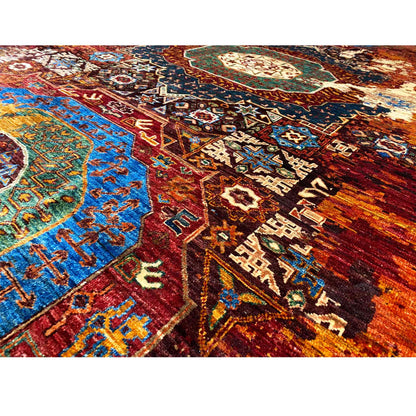 Handgeknüpfter Mamluk Teppich, Satte Farbtöne, 308x200 cm - German Carpet Shop